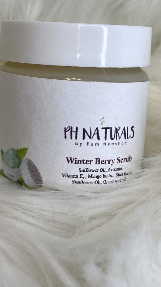 (For Skin & Haircare)  Travel size Winter Berry Scrub